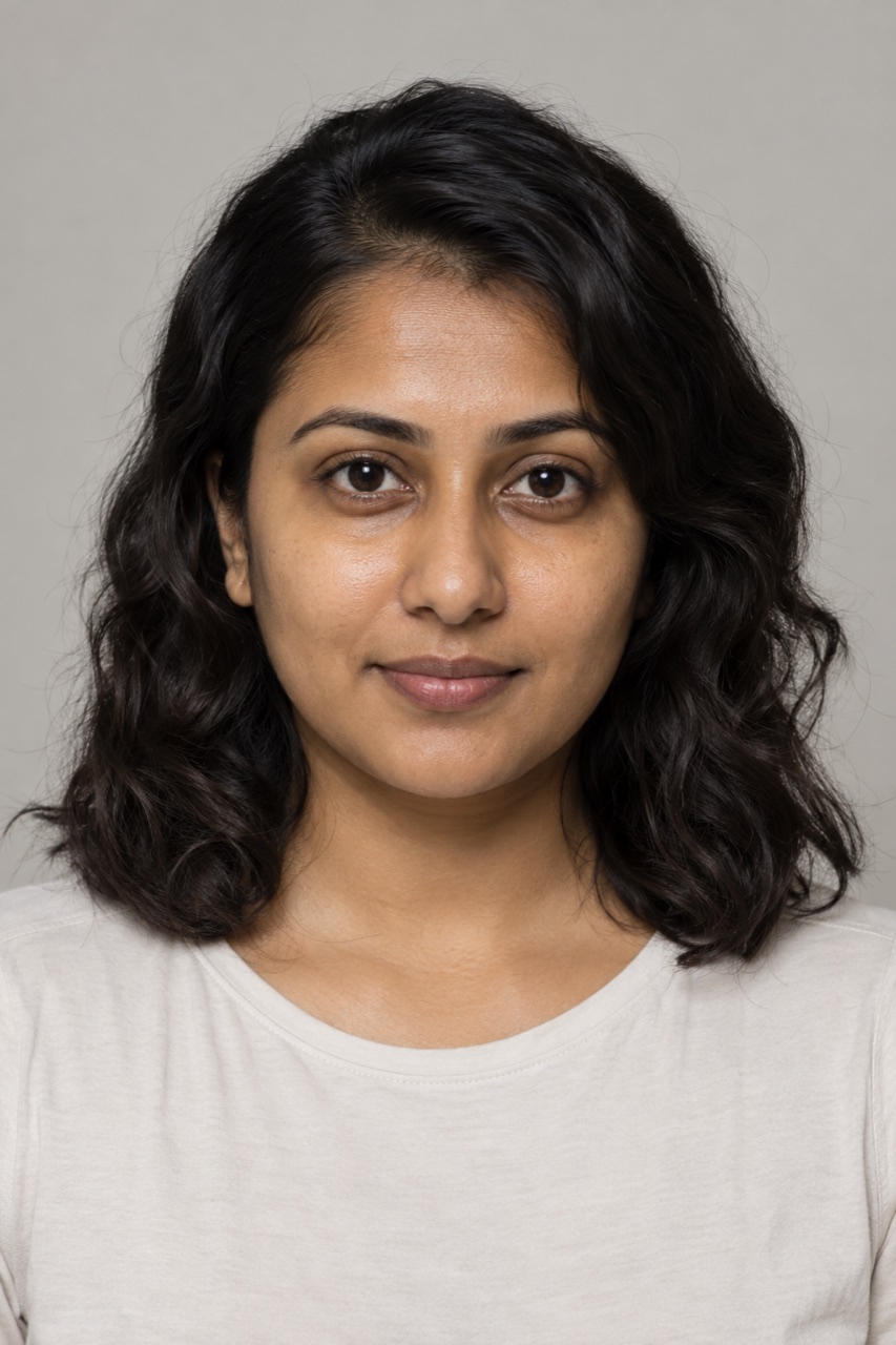 Synthetic adult woman with wavy hair